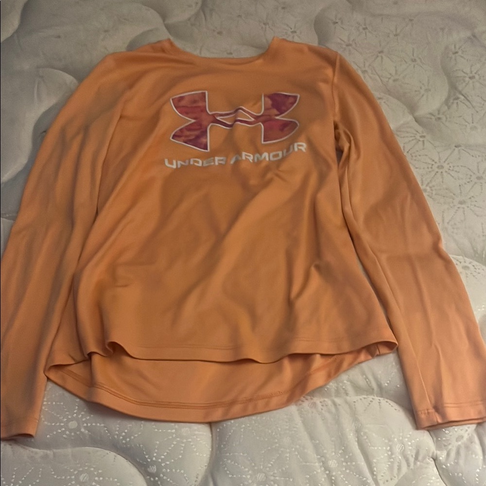 Under Armour Orange Relaxed Sweatshirt Hoodie